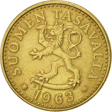 Coin, Finland, 20 Pennia, 1963, AU(55-58), Aluminum-Bronze, KM:47