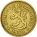 Coin, Finland, 10 Pennia, 1969, AU(55-58), Aluminum-Bronze, KM:46