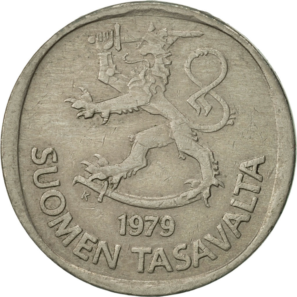 Coin, Finland, Markka, 1979, AU(50-53), Copper-nickel, KM:49a