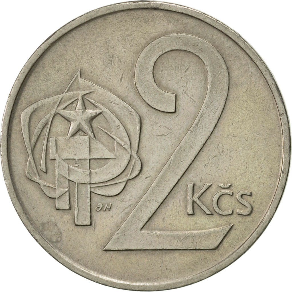 Münze, Tschechoslowakei, 2 Koruny, 1980, SS+, Copper-nickel, KM:75