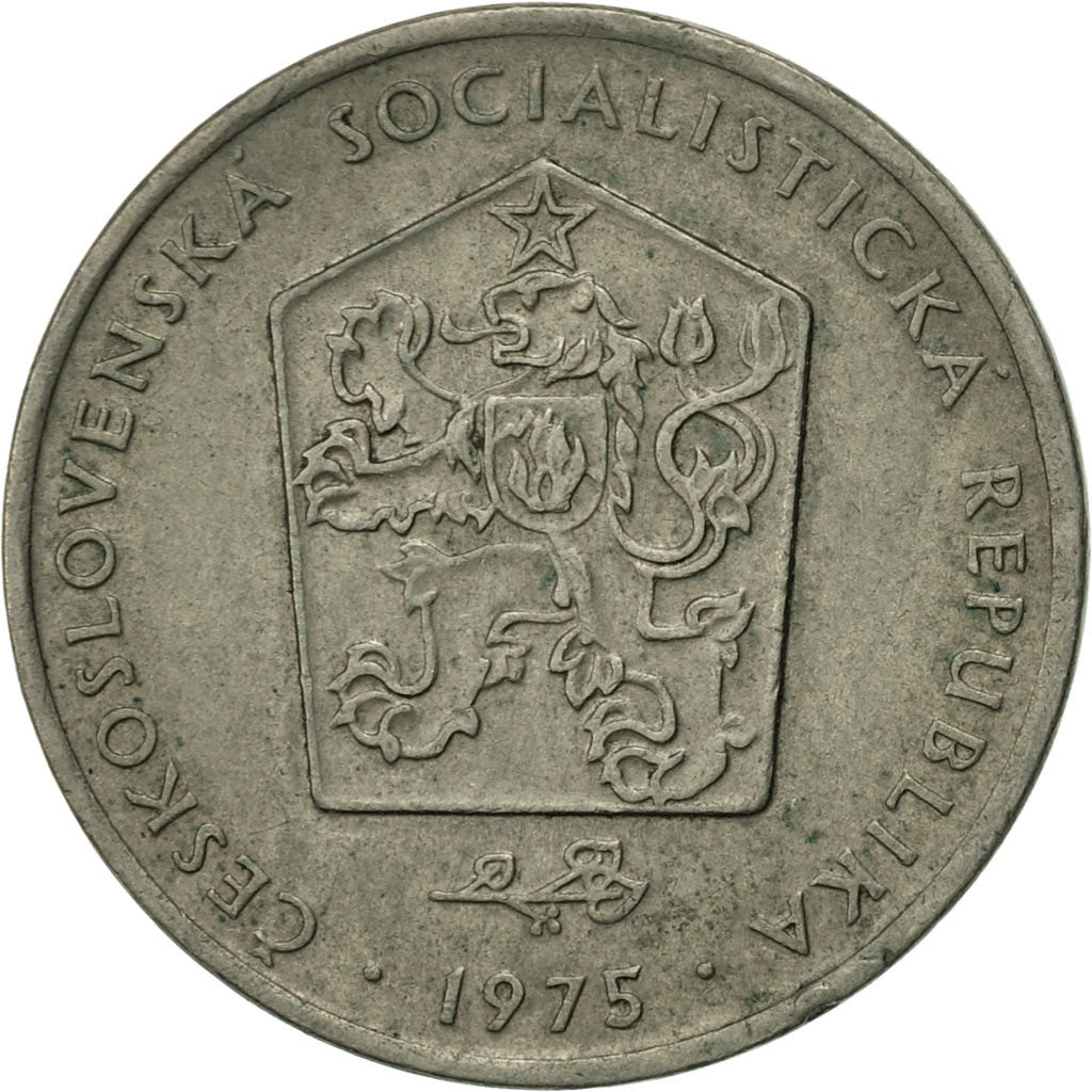 Moneta, Cecoslovacchia, 2 Koruny, 1975, BB+, Rame-nichel, KM:75