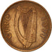 Coin, IRELAND REPUBLIC, 1/2 Penny, 1971, EF(40-45), Bronze, KM:19
