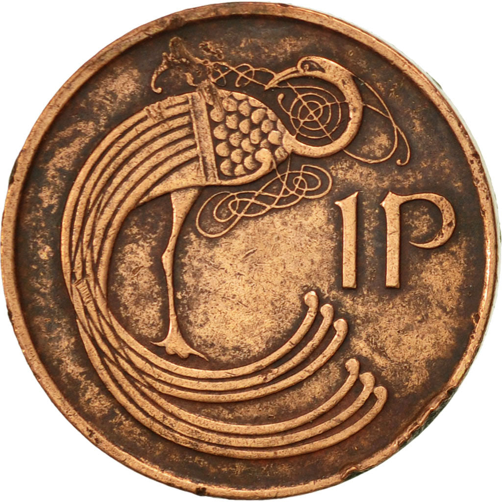 Moneda, REPÚBLICA DE IRLANDA, Penny, 1994, MBC, Cobre chapado en acero, KM:20a