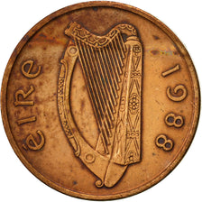Coin, IRELAND REPUBLIC, Penny, 1988, EF(40-45), Bronze, KM:20