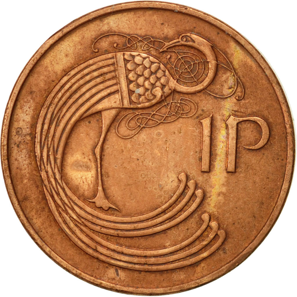 IRELAND REPUBLIC, Penny, 1990, TTB+, Copper Plated Steel, KM:20a