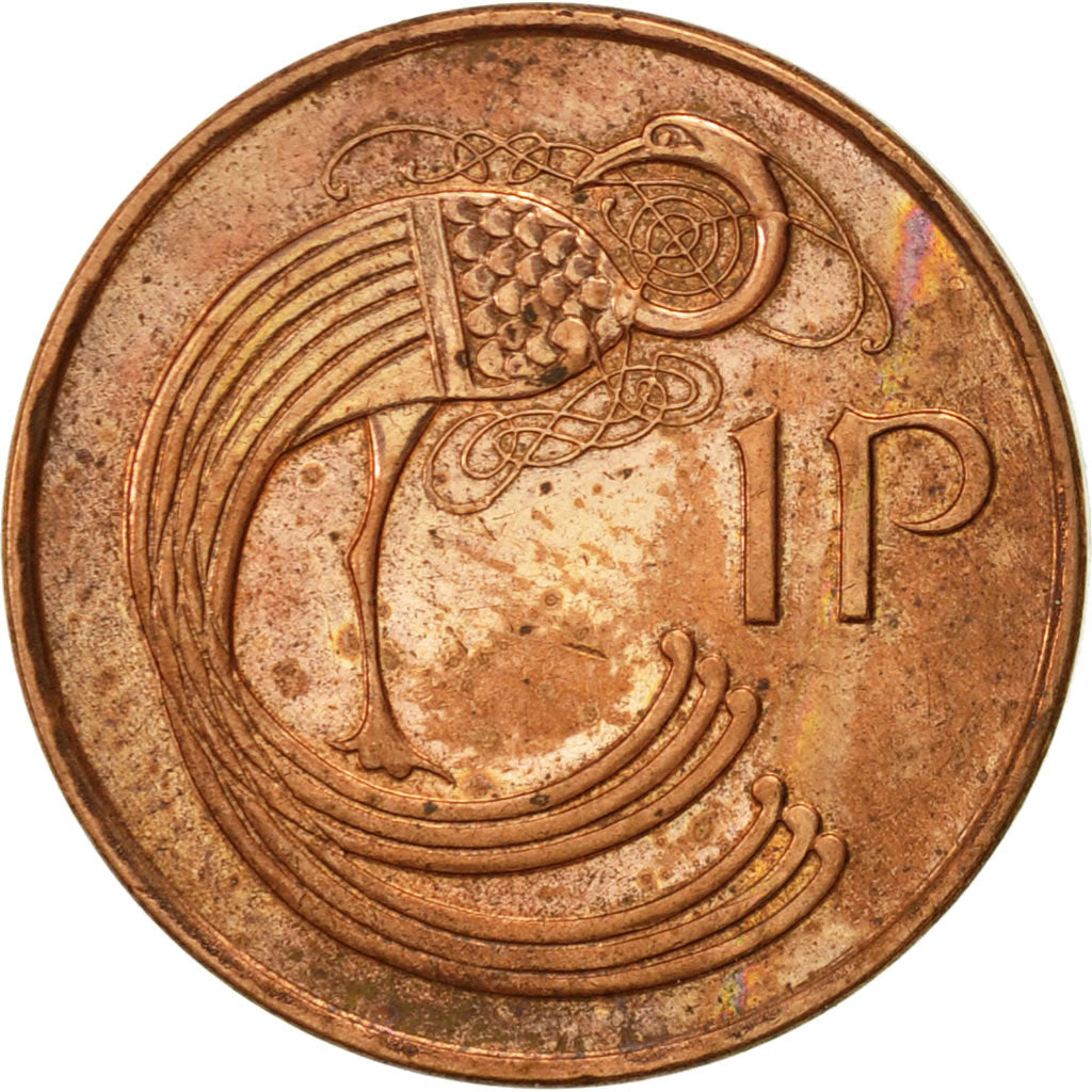 Moneda, REPÚBLICA DE IRLANDA, Penny, 1996, MBC+, Cobre chapado en acero, KM:20a