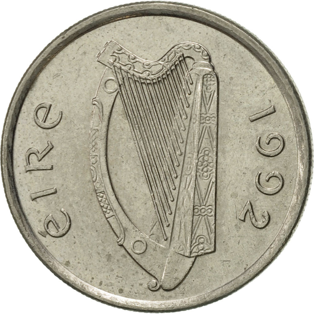 Coin, IRELAND REPUBLIC, 5 Pence, 1992, AU(55-58), Copper-nickel, KM:28