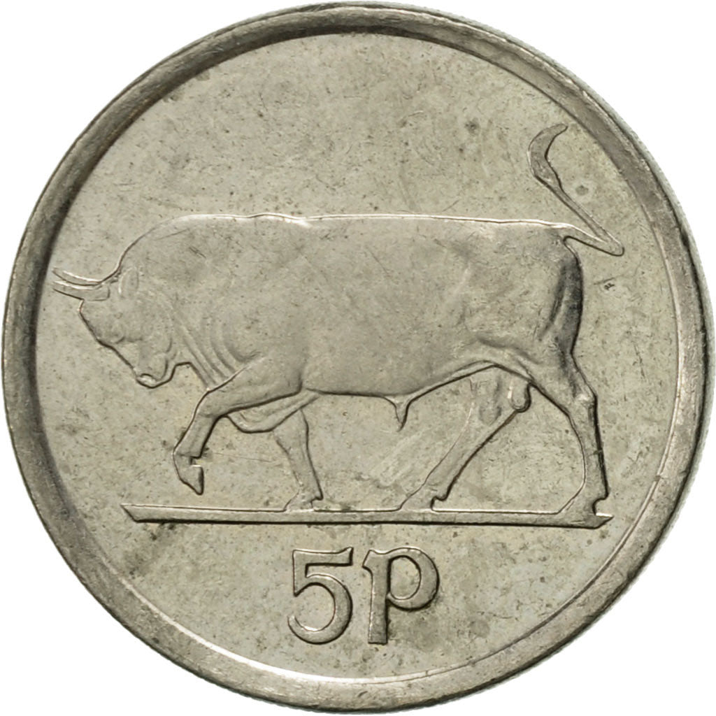Münze, IRELAND REPUBLIC, 5 Pence, 1996, VZ, Copper-nickel, KM:28