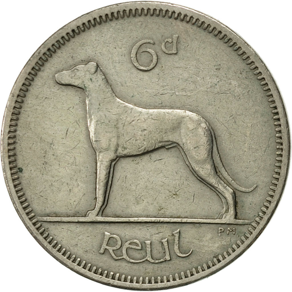Coin, IRELAND REPUBLIC, 6 Pence, 1962, AU(50-53), Copper-nickel, KM:13a