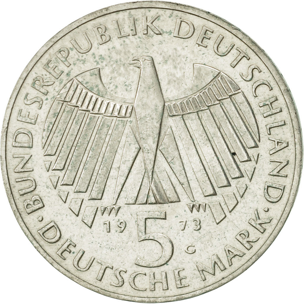 Coin, GERMANY - FEDERAL REPUBLIC, 5 Mark, 1973, Karlsruhe, Germany, AU(55-58)