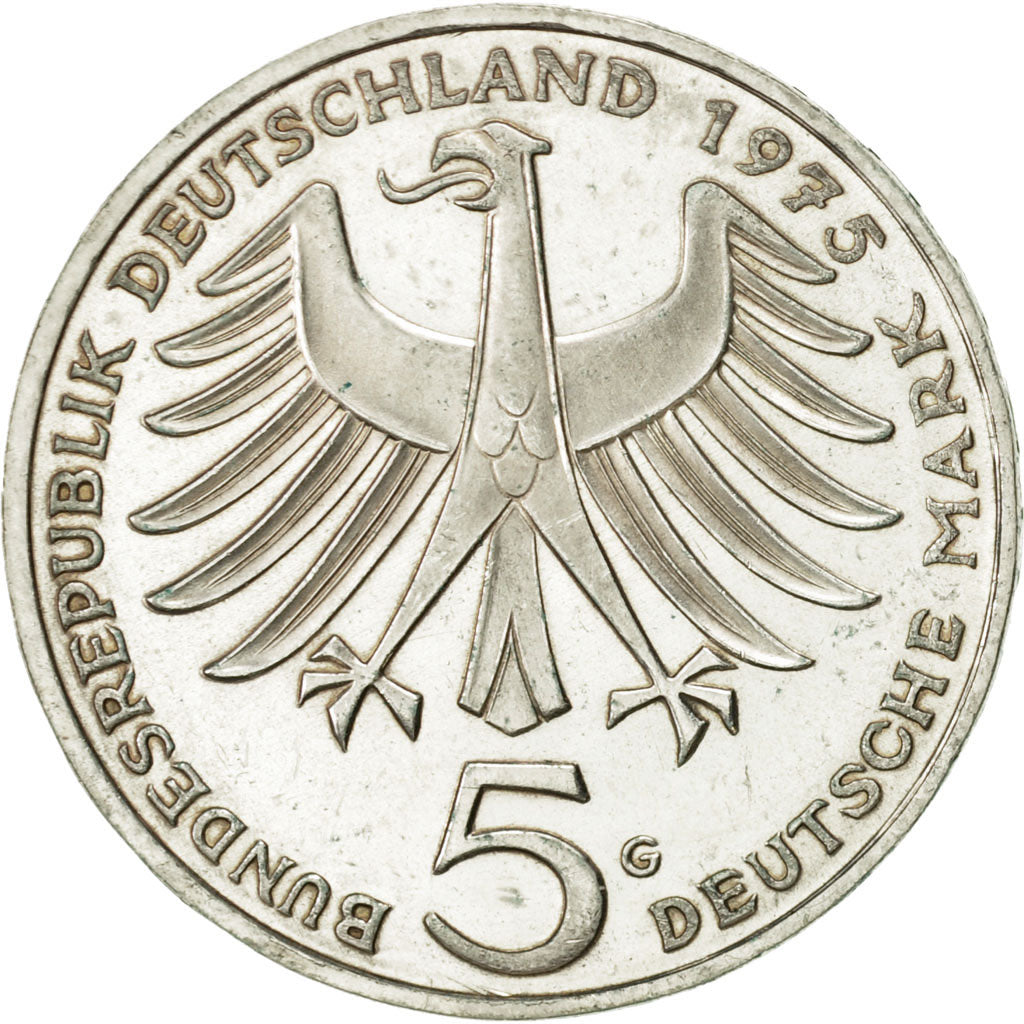 Monnaie, République fédérale allemande, 5 Mark, 1975, Karlsruhe, Germany