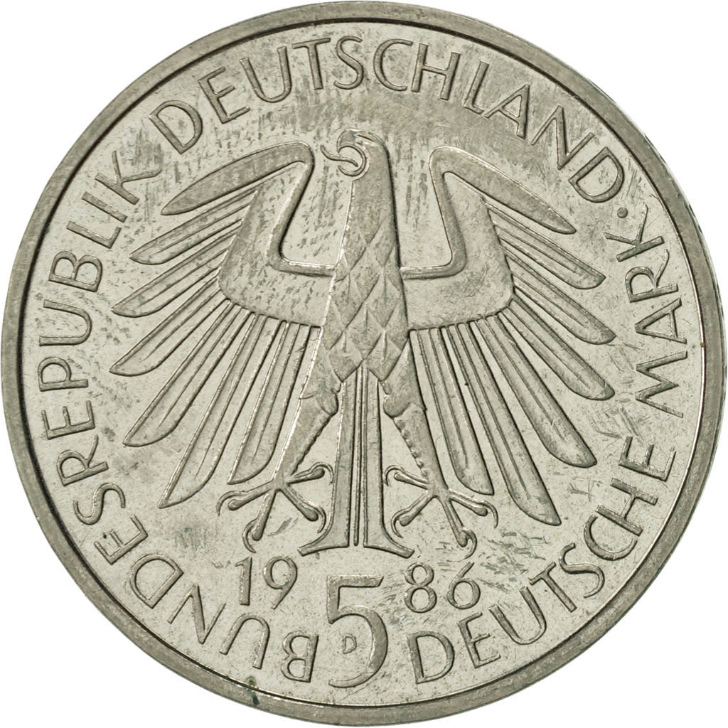 GERMANY - FEDERAL REPUBLIC, 5 Mark, 1986, Munich, Germany, AU(55-58)