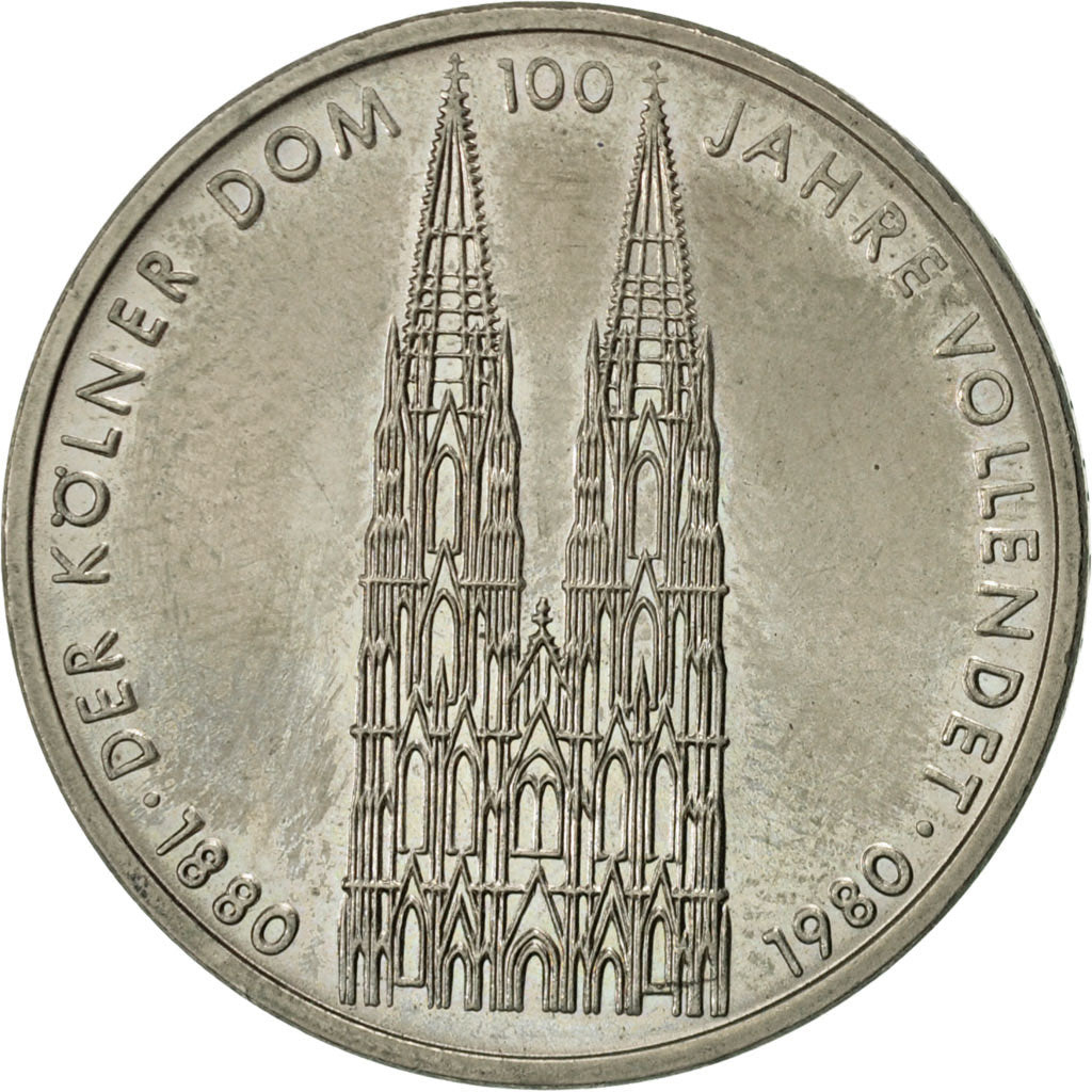 Moneda, ALEMANIA - REPÚBLICA FEDERAL, 5 Mark, 1980, Stuttgart, Germany, EBC