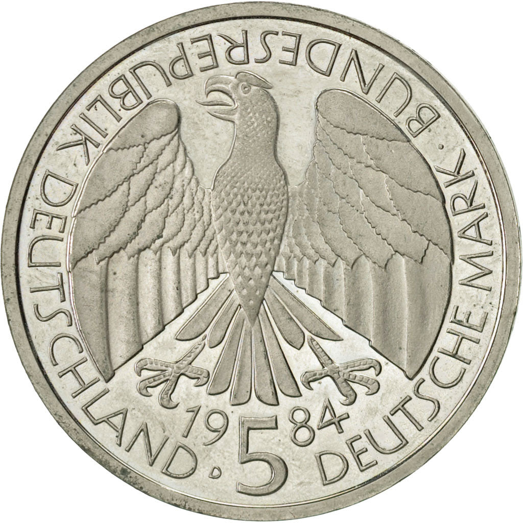 GERMANIA - REPUBBLICA FEDERALE, 5 Mark, 1984, Munich, Germany, SPL, Nichel