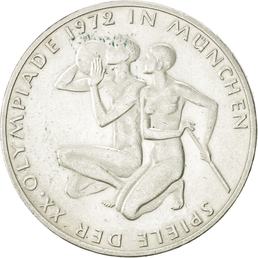 Moneta, GERMANIA - REPUBBLICA FEDERALE, 10 Mark, 1972, Stuttgart, BB+, Argento