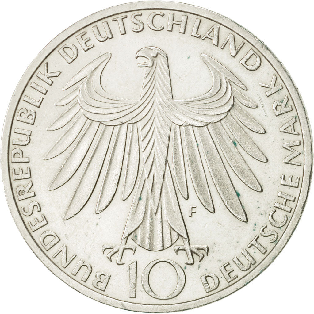 Moneta, GERMANIA - REPUBBLICA FEDERALE, 10 Mark, 1972, Stuttgart, BB+, Argento