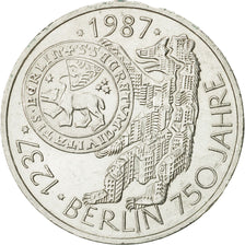Coin, GERMANY - FEDERAL REPUBLIC, 10 Mark, 1987, Hamburg, Germany, AU(55-58)