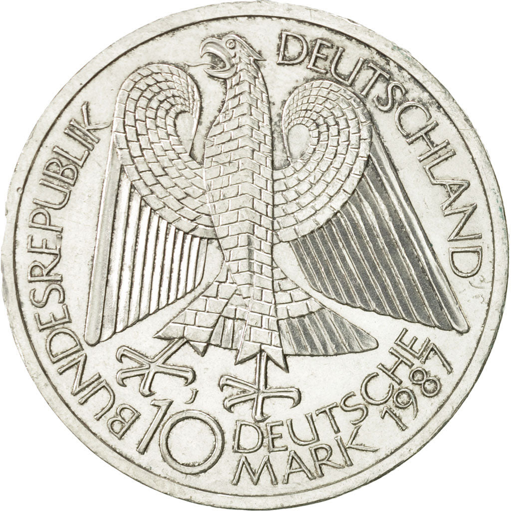 Coin, GERMANY - FEDERAL REPUBLIC, 10 Mark, 1987, Hamburg, Germany, AU(55-58)