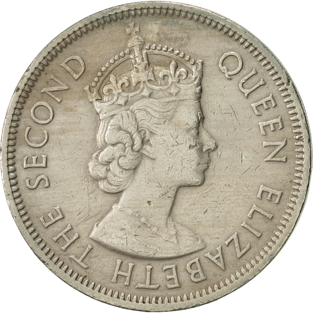 Coin, Mauritius, Elizabeth II, Rupee, 1975, AU(50-53), Copper-nickel, KM:35.1