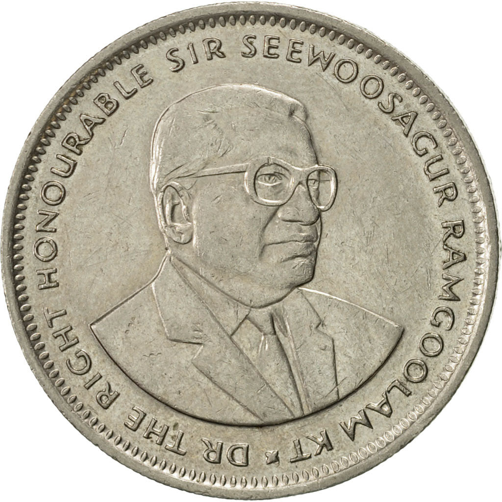 Coin, Mauritius, Rupee, 1990, AU(55-58), Copper-nickel, KM:55