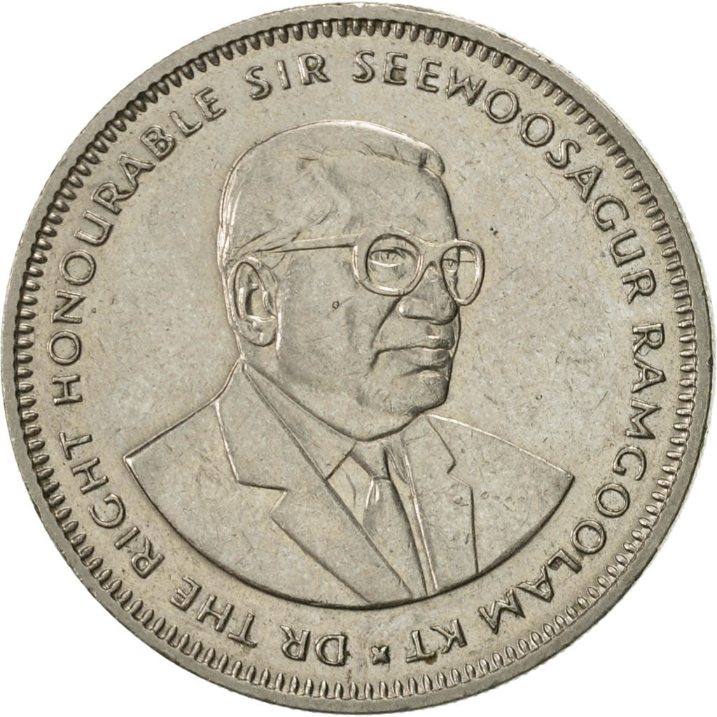 Coin, Mauritius, Rupee, 1991, AU(55-58), Copper-nickel, KM:55