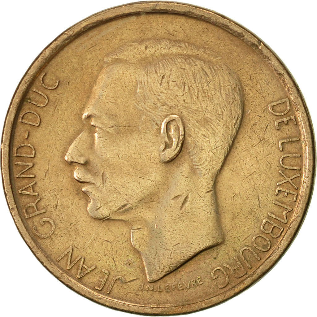 Coin, Luxembourg, Jean, 20 Francs, 1982, EF(40-45), Aluminum-Bronze, KM:58
