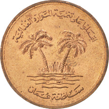 OMAN, 10 Baisa, 1975, KM #51, MS(63), Bronze, 22.5, 4.77