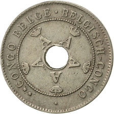 Belgian Congo, 10 Centimes, 1921, Heaton, AU(55-58), Copper-nickel, KM:18