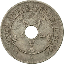 Belgian Congo, 10 Centimes, 1919, Heaton, AU(55-58), Copper-nickel, KM:18