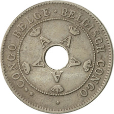 Congo belga, 10 Centimes, 1925, Heaton, MBC+, Cobre - níquel, KM:18