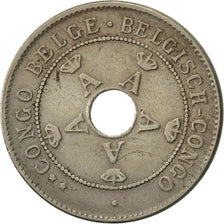 Belgian Congo, 10 Centimes, 1910, Heaton, AU(50-53), Copper-nickel, KM:18