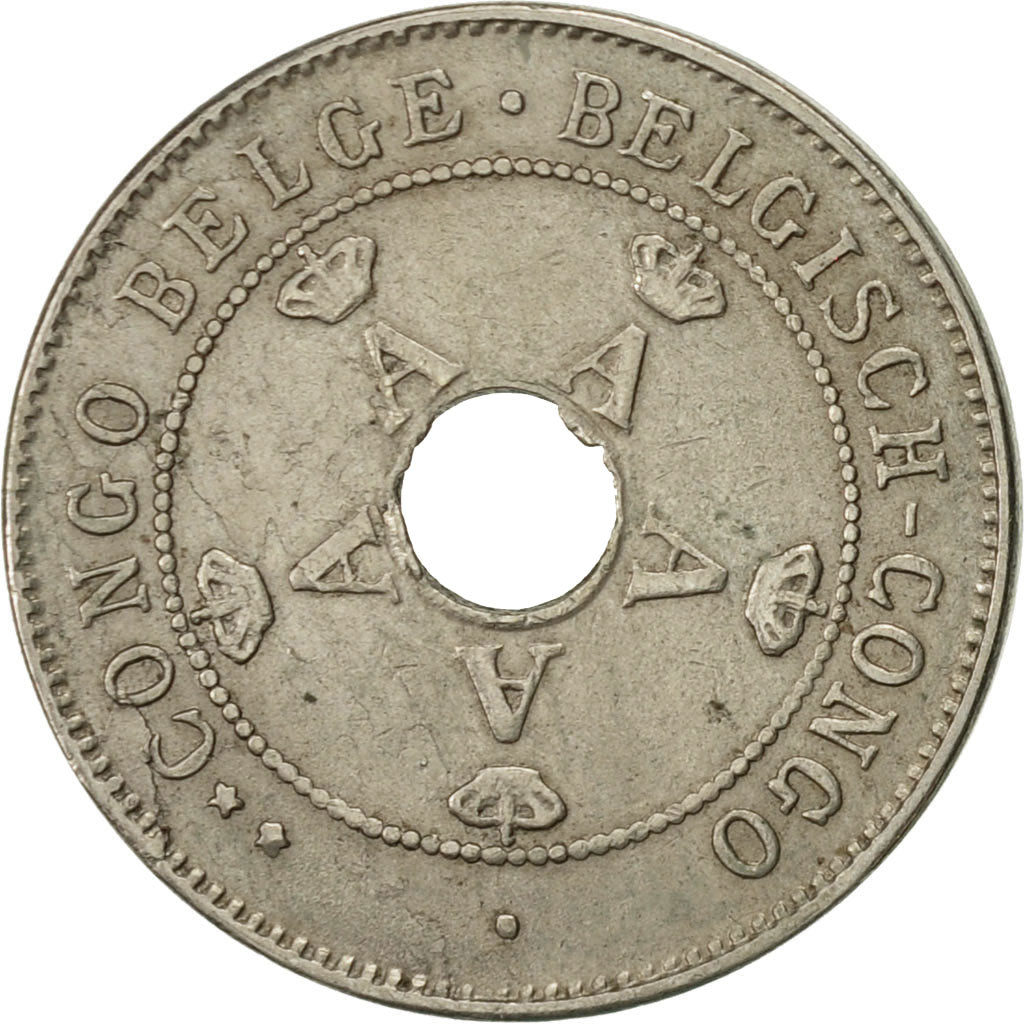 Coin, Belgian Congo, 10 Centimes, 1911, Heaton, AU(50-53), Copper-nickel, KM:18