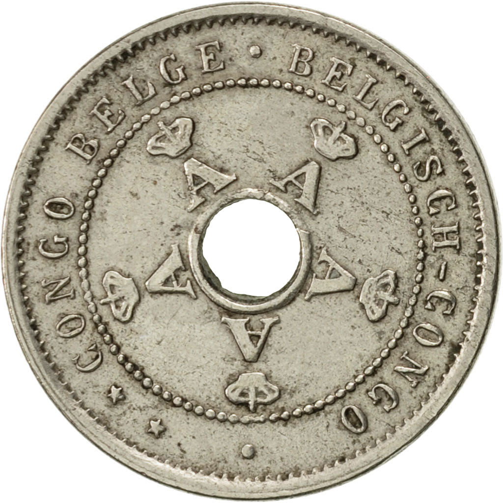 Belgisch-Kongo, 5 Centimes, 1911, Heaton, SS+, Copper-nickel, KM:17