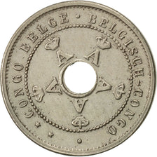 Belgian Congo, 5 Centimes, 1925, Heaton, AU(55-58), Copper-nickel, KM:17