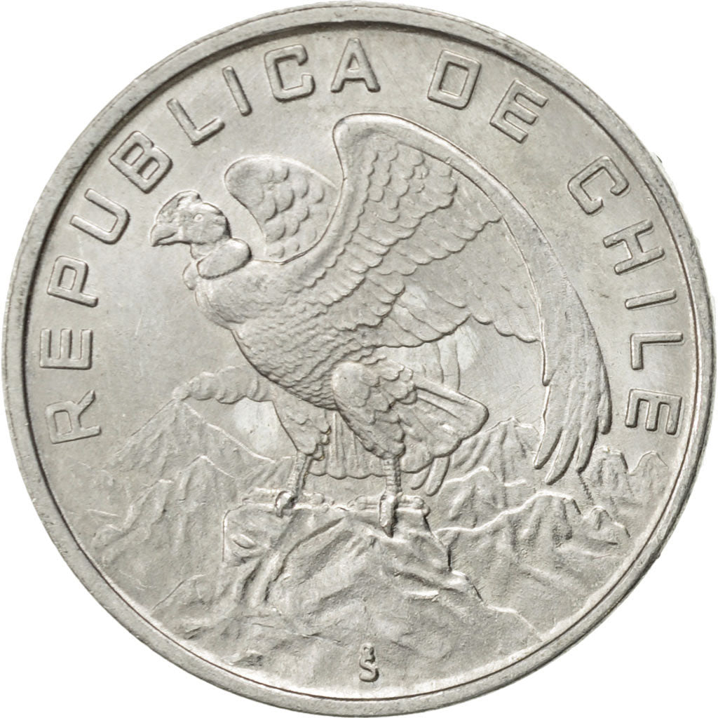 Coin, Chile, 10 Escudos, 1974, AU(55-58), Aluminum, KM:200
