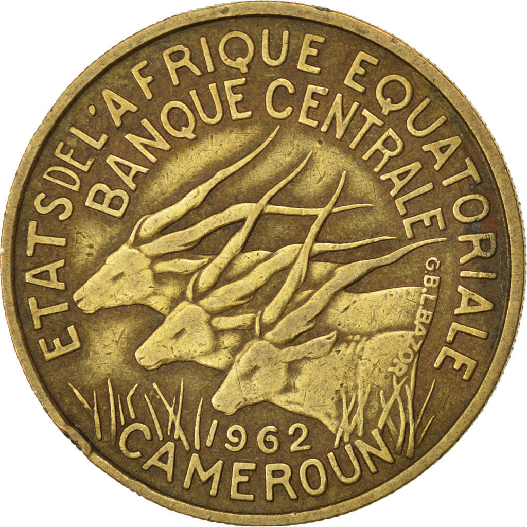 EQUATORIAL AFRICAN STATES, 25 Francs, 1962, Paris, KM #4, EF(40-45),...