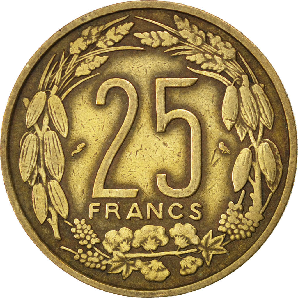 EQUATORIAL AFRICAN STATES, 25 Francs, 1962, Paris, KM #4, EF(40-45),...