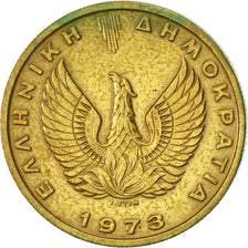Greece, 2 Drachmai, 1973, AU(50-53), Nickel-brass, KM:108