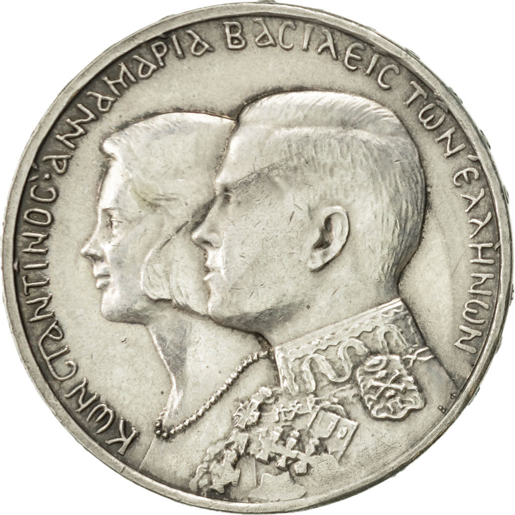Griechenland, Constantine II, 30 Drachmai, 1964, SS+, Silber, KM:87