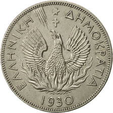 Coin, Greece, 5 Drachmai, 1930, AU(55-58), Nickel, KM:71.1