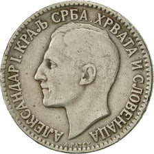 Iugoslavia, Alexander I, 2 Dinara, 1925, BB, Nichel-bronzo, KM:6