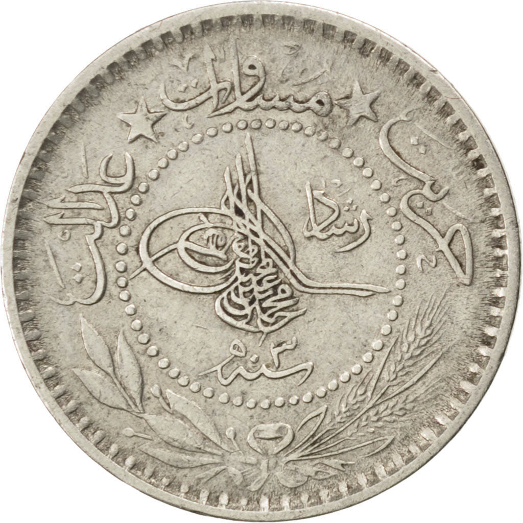 TURKEY, 10 Para, 1915, Qustantiniyah, KM #760, EF(40-45), Nickel, 2.61