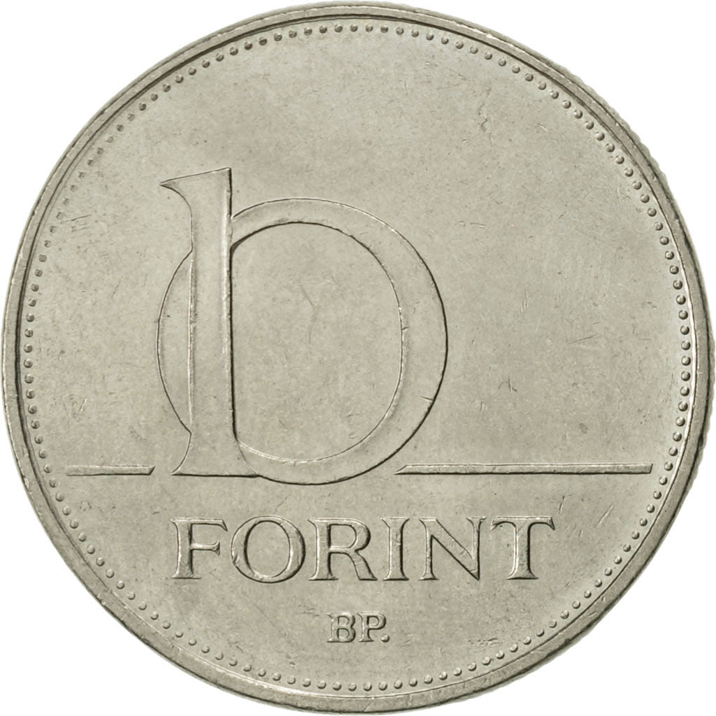 Coin, Hungary, 10 Forint, 1995, Budapest, AU(55-58), Copper-nickel, KM:695