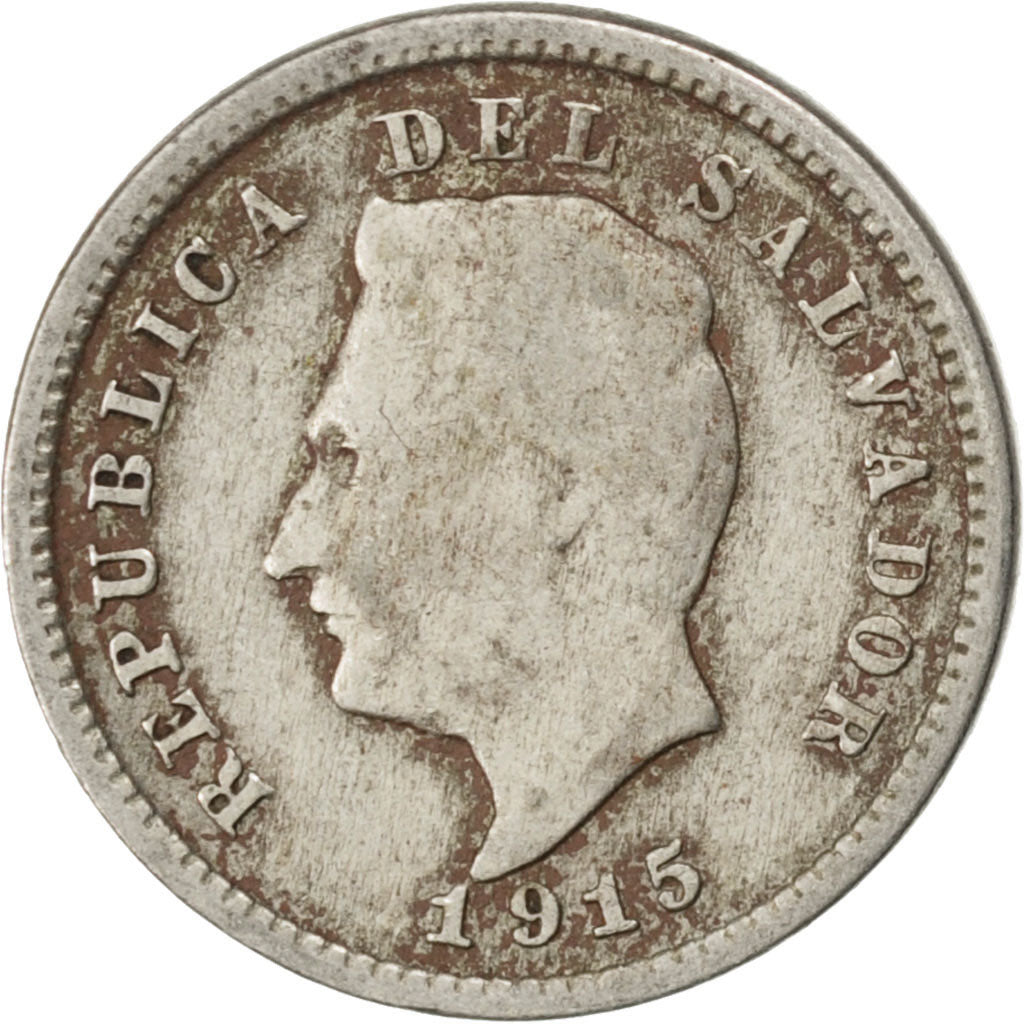 EL SALVADOR, Centavo, 1915, KM #127, VF(30-35), Copper-Nickel, 2.44