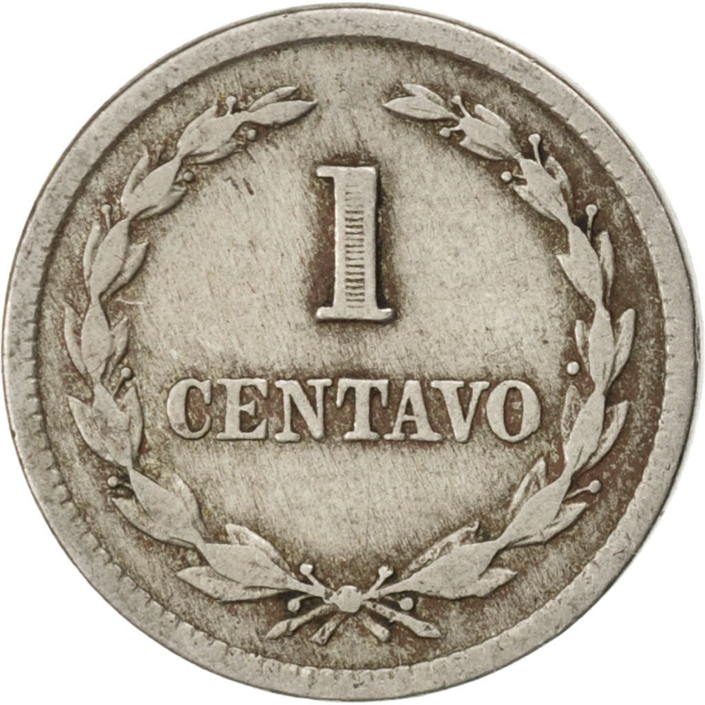 EL SALVADOR, Centavo, 1915, KM #127, VF(30-35), Copper-Nickel, 2.44