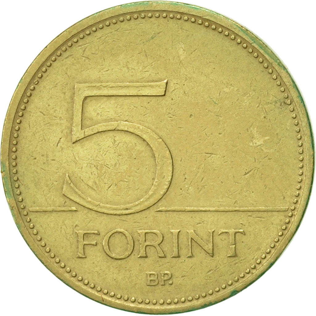 Coin, Hungary, 5 Forint, 1993, Budapest, AU(55-58), Nickel-brass, KM:694