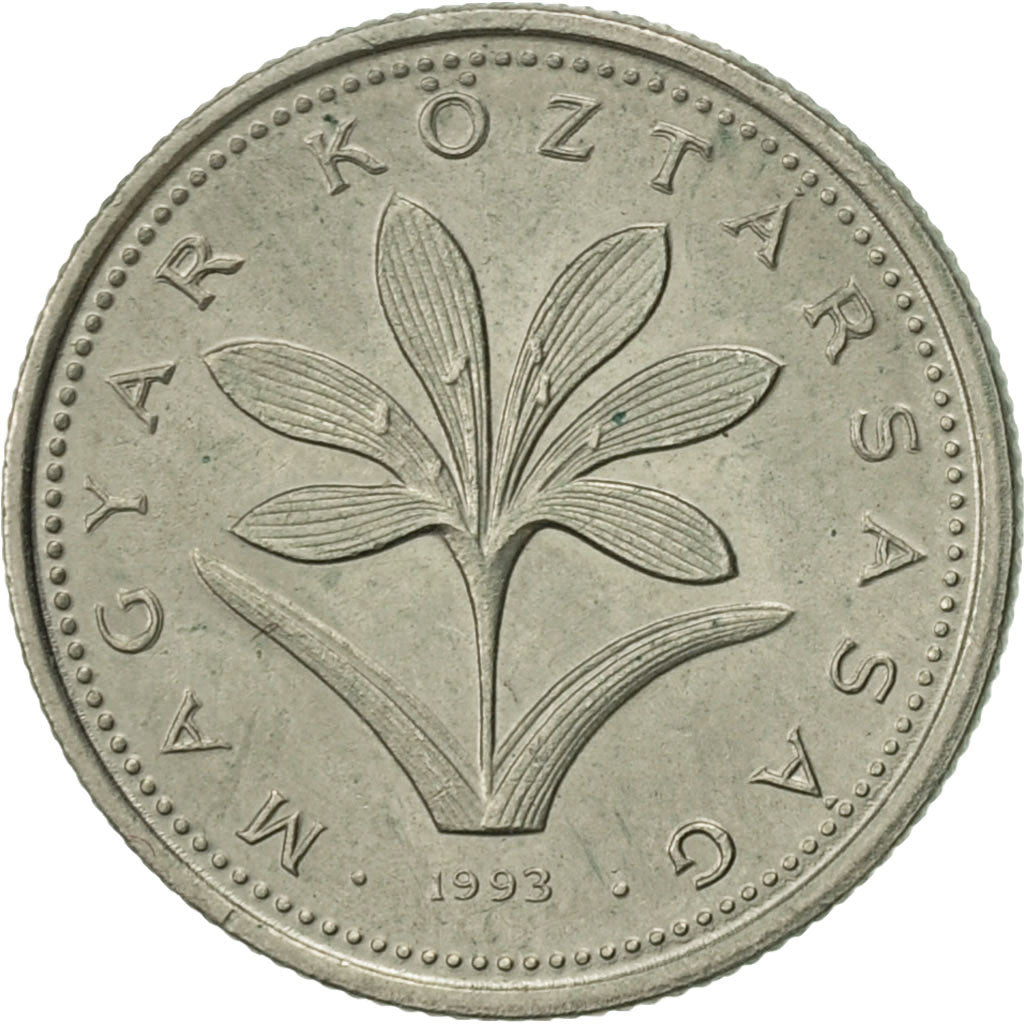 Coin, Hungary, 2 Forint, 1993, Budapest, AU(55-58), Copper-nickel, KM:693