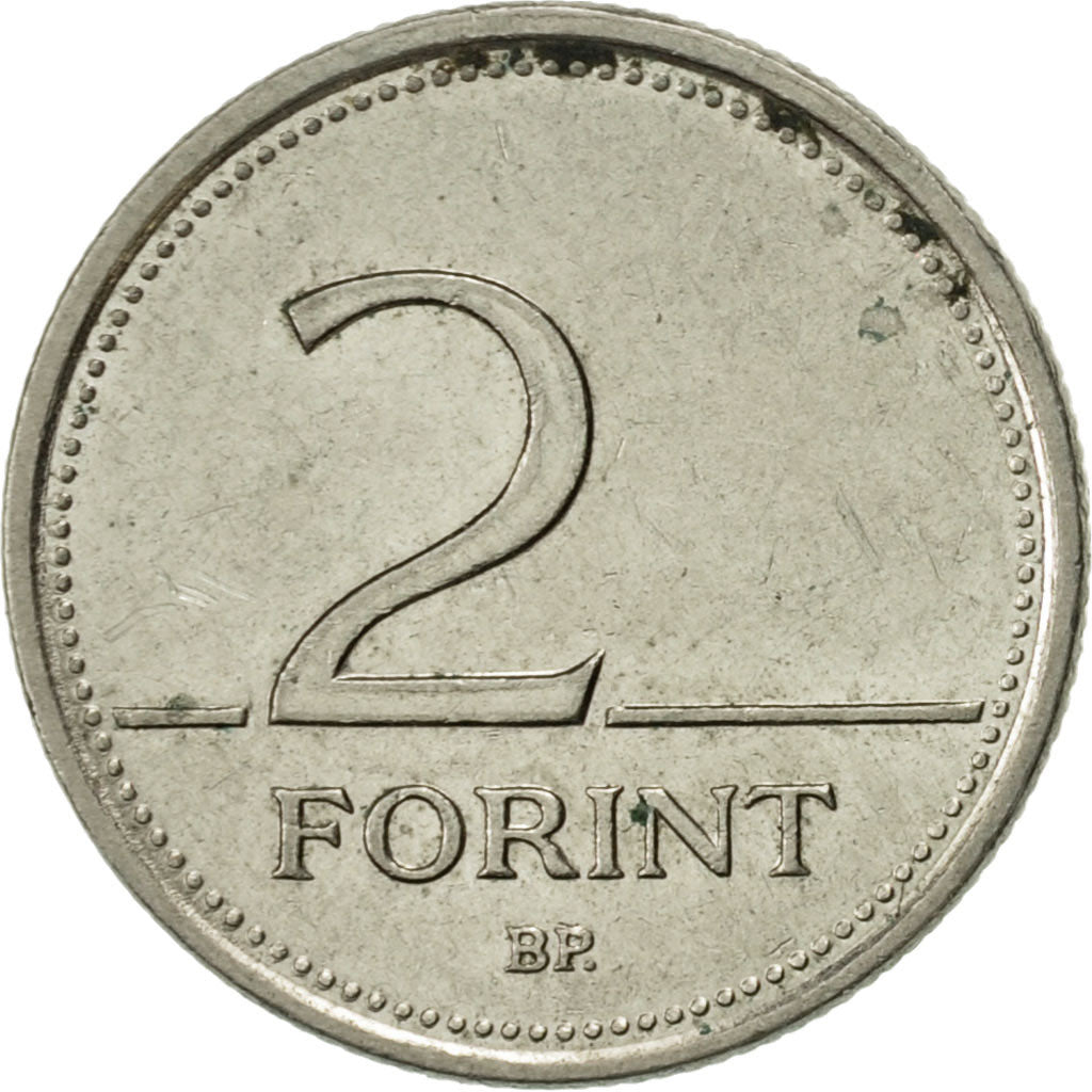 Coin, Hungary, 2 Forint, 1997, Budapest, AU(55-58), Copper-nickel, KM:693