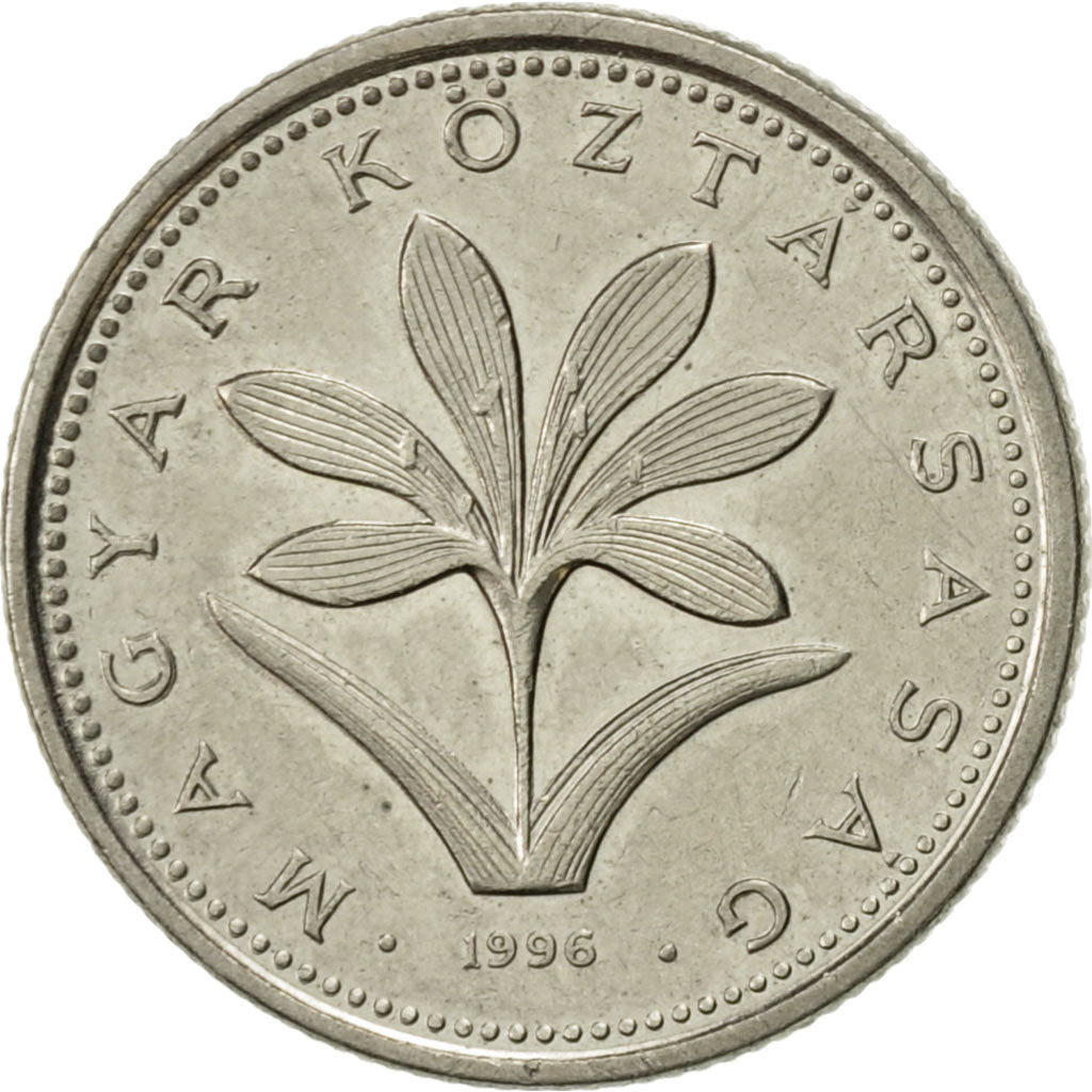 Coin, Hungary, 2 Forint, 1996, Budapest, AU(55-58), Copper-nickel, KM:693