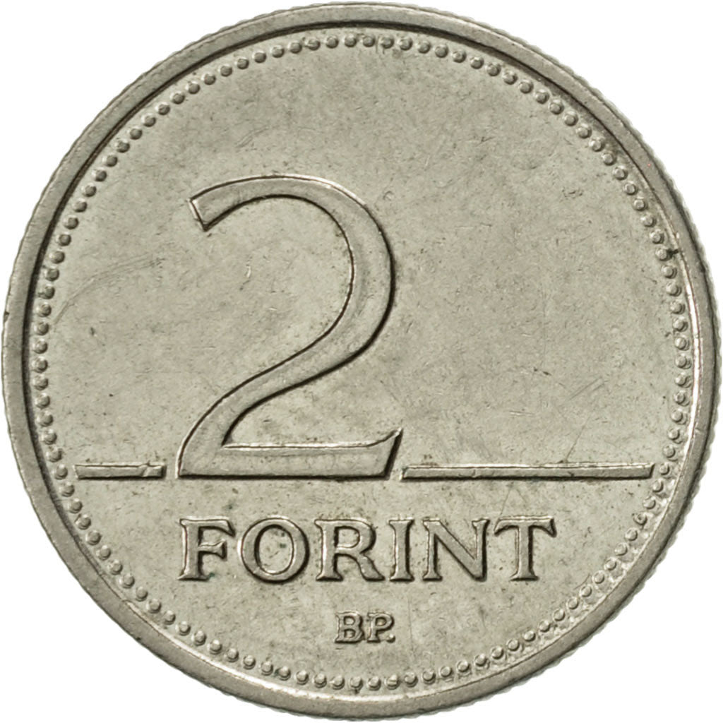 Moneta, Węgry, 2 Forint, 1999, Budapest, AU(55-58), Miedź-Nikiel, KM:693